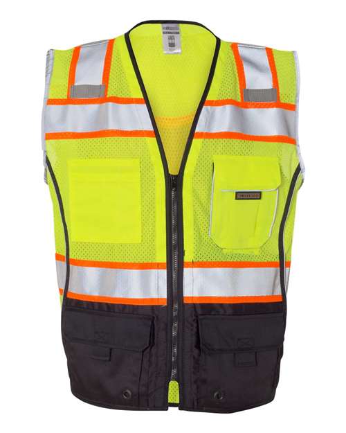 Load image into Gallery viewer, Kishigo 1515-1516 Unisex Premium Black Series® Black Bottom Class 2 Vest - Lime