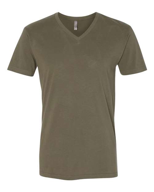 Load image into Gallery viewer, Unisex Sueded V-Neck T-Shirt - Military Green
