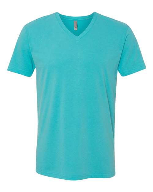 Load image into Gallery viewer, Unisex Sueded V-Neck T-Shirt - Tahiti Blue