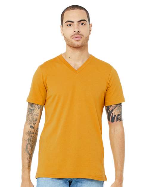 Load image into Gallery viewer, Unisex Jersey V-Neck Tee — product photo 14