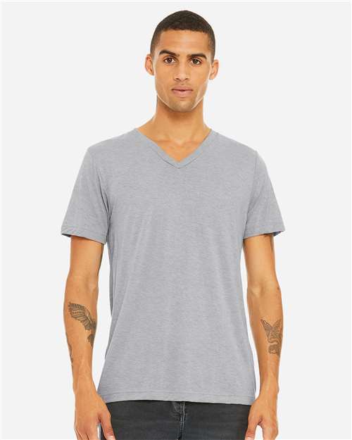 Load image into Gallery viewer, Unisex Triblend V-Neck Tee — product photo 2