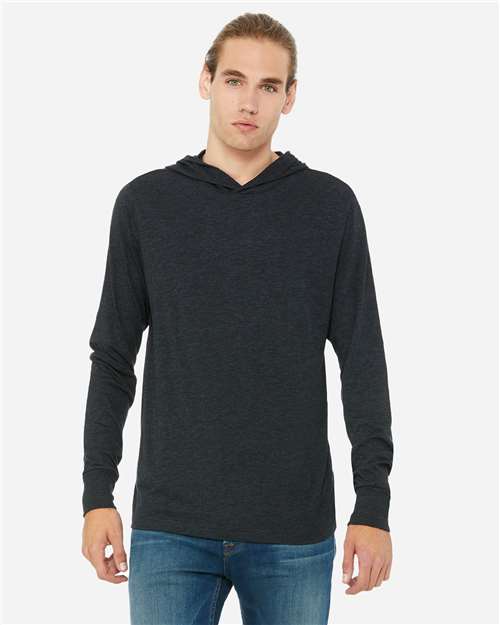 Load image into Gallery viewer, Unisex Jersey Hooded Long Sleeve Tee — product photo 3