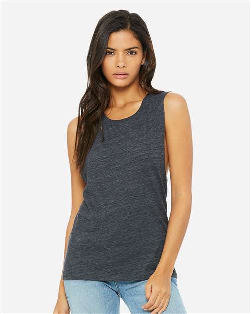 Load image into Gallery viewer, Women's Flowy Scoop Muscle Tank — product photo 7