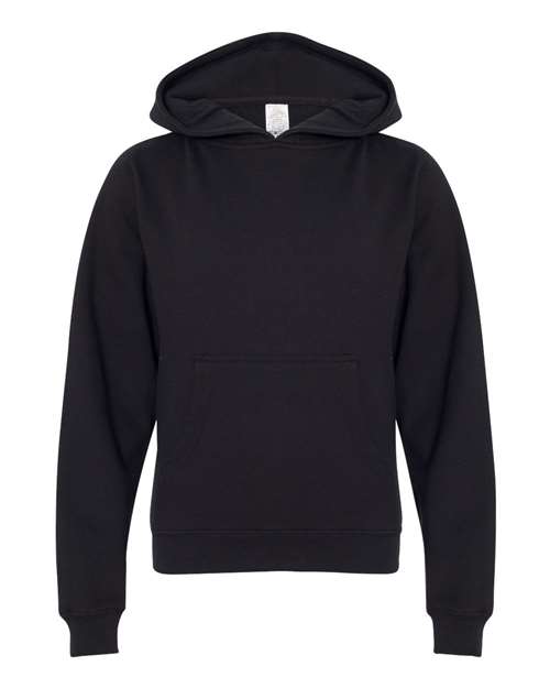 Load image into Gallery viewer, Youth Midweight Hooded Sweatshirt - Black