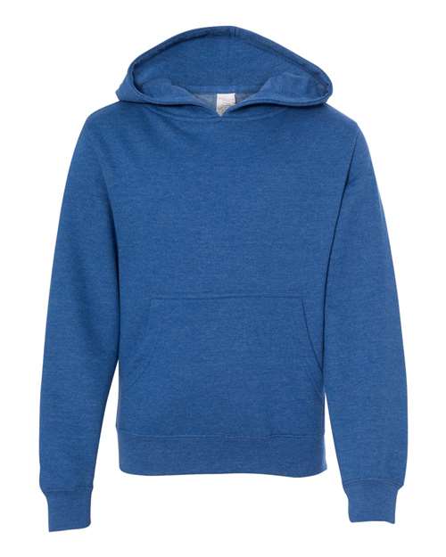 Load image into Gallery viewer, Youth Midweight Hooded Sweatshirt - Royal Heather