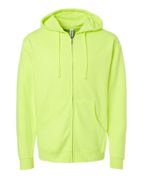 Load image into Gallery viewer, Unisex Midweight Full-Zip Hooded Sweatshirt - Safety Yellow