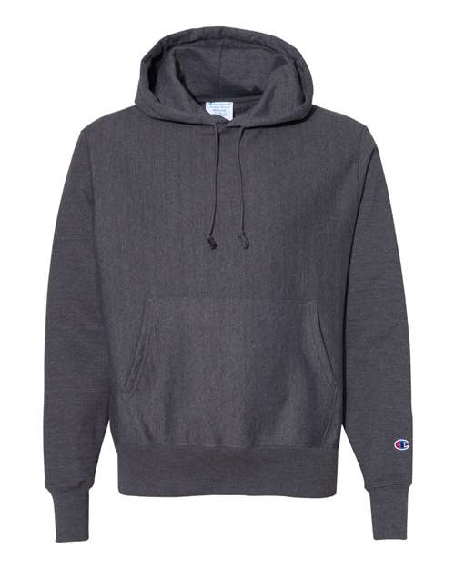 Load image into Gallery viewer, Unisex Reverse Weave® Hooded Sweatshirt - Charcoal Heather