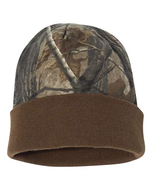 Load image into Gallery viewer, Kati LCB12 12" Licensed Camo Cuffed Beanie - Realtree AP/ Brown