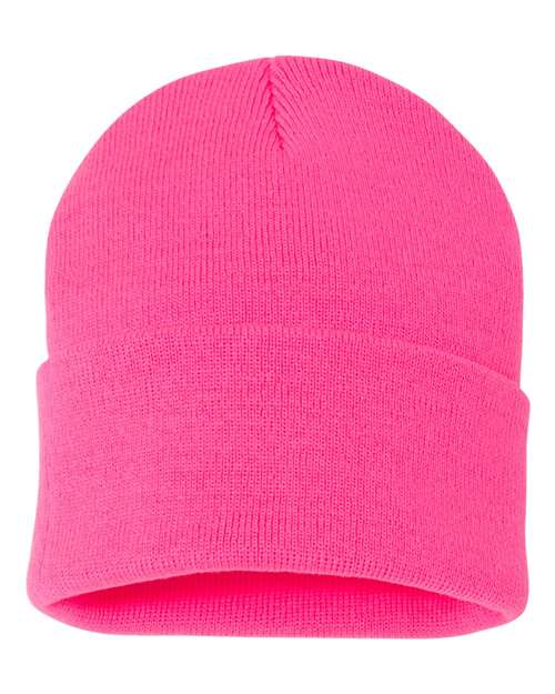 Load image into Gallery viewer, Sportsman SP12 12" Solid Cuffed Beanie - Neon Pink