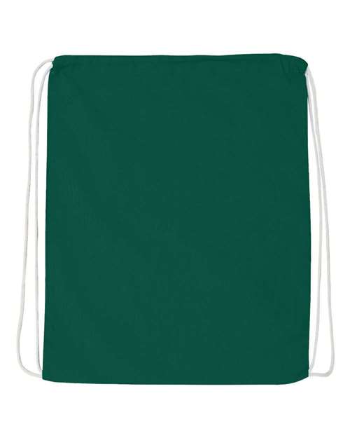 Load image into Gallery viewer, Q-Tees Q4500 Economical Cotton Drawstring Bag - Forest