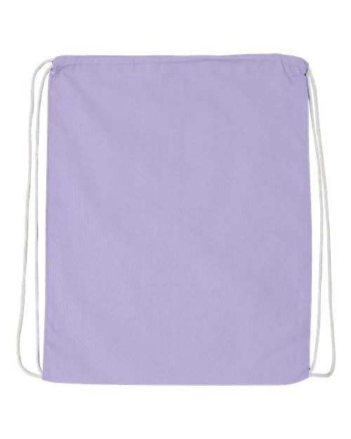 Load image into Gallery viewer, Q-Tees Q4500 Economical Cotton Drawstring Bag - Lavender