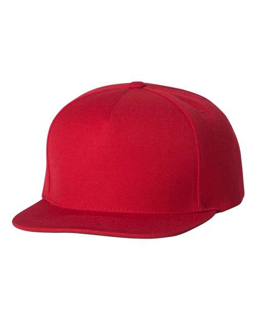 Load image into Gallery viewer, YP Classics 5089M Premium Five-Panel Snapback Cap - Red