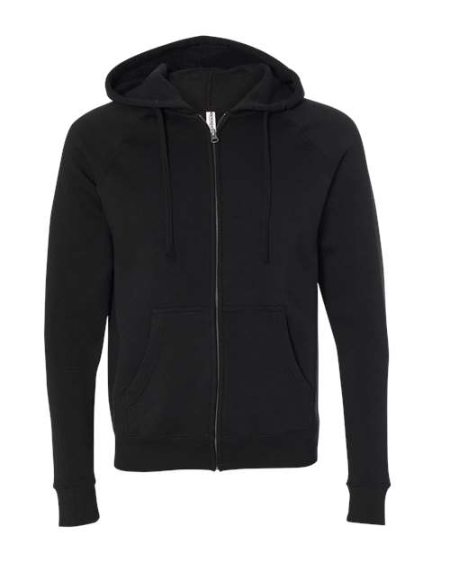 Load image into Gallery viewer, Unisex Special Blend Raglan Full-Zip Hooded Sweatshirt - Black
