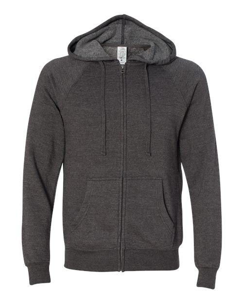 Load image into Gallery viewer, Unisex Special Blend Raglan Full-Zip Hooded Sweatshirt - Carbon