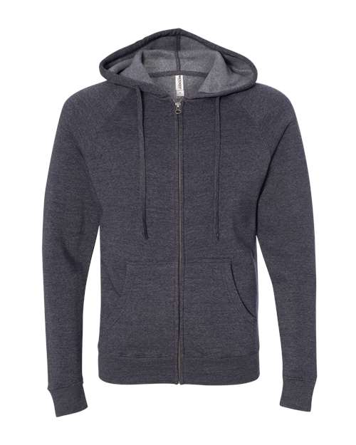 Load image into Gallery viewer, Unisex Special Blend Raglan Full-Zip Hooded Sweatshirt - Midnight Navy