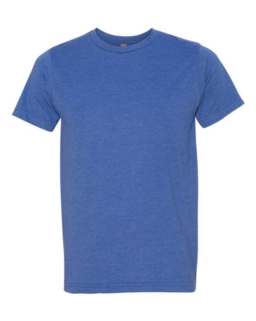 Load image into Gallery viewer, Unisex USA-Made 50/50 Fine Jersey T-Shirt - Heather Royal Blue