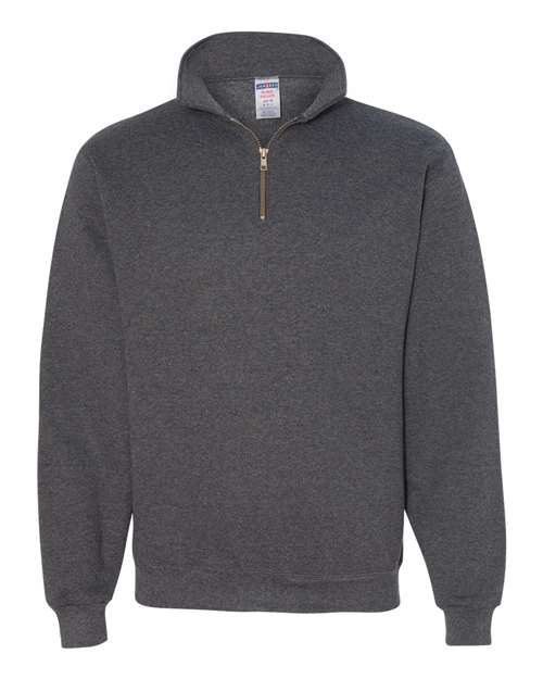 Load image into Gallery viewer, Unisex Super Sweats NuBlend® Quarter-Zip Cadet Collar Sweatshirt - Black Heather