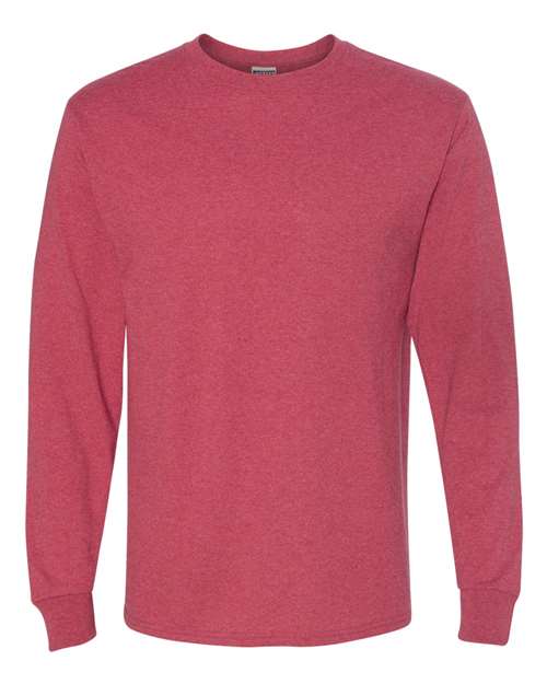 Load image into Gallery viewer, Unisex Dri-Power® Long Sleeve 50/50 T-Shirt - Vintage Heather Red