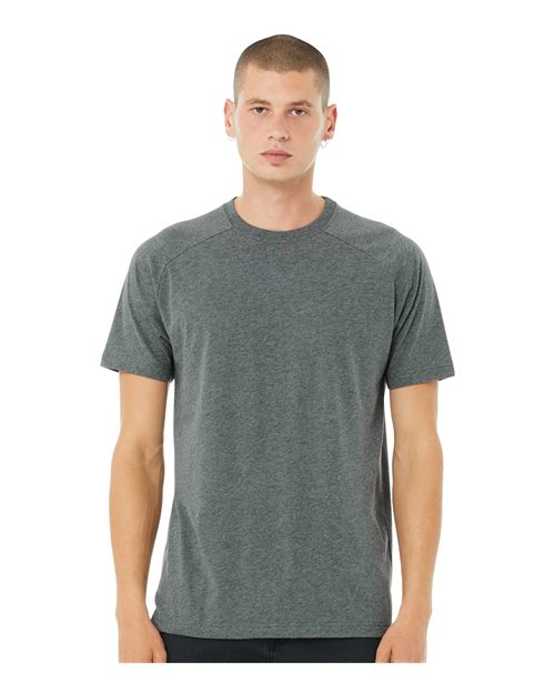 Load image into Gallery viewer, Men's Heather CVC Raglan Tee — product photo 4
