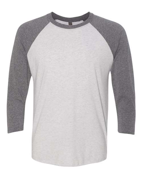 Load image into Gallery viewer, Unisex Triblend Three-Quarter Raglan T-Shirt - Premium Heather Sleeves/ Heather White Body