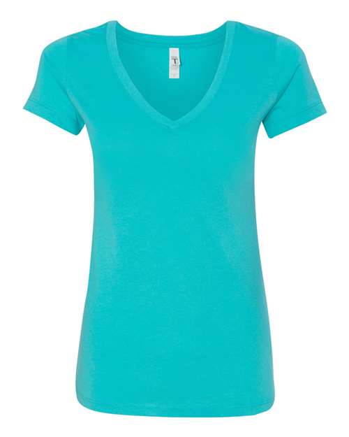 Load image into Gallery viewer, Women's Ideal V-Neck T-Shirt - Tahiti Blue