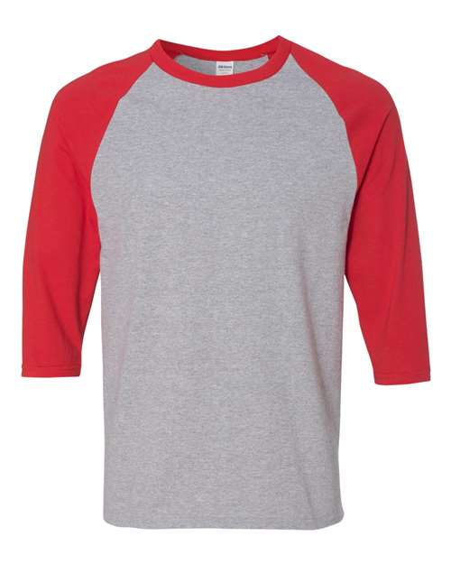 Load image into Gallery viewer, Unisex Heavy Cotton™ Raglan Three-Quarter Sleeve T-Shirt — product photo 3