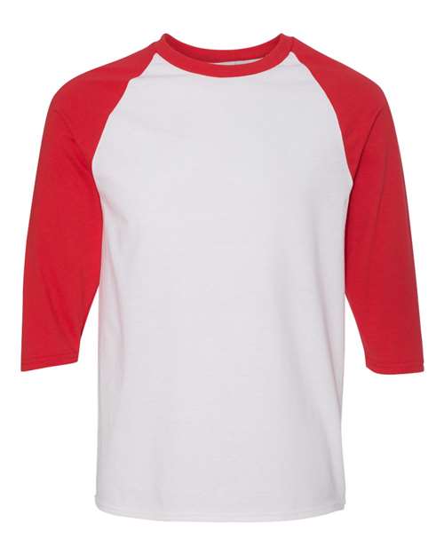Load image into Gallery viewer, Unisex Heavy Cotton™ Raglan Three-Quarter Sleeve T-Shirt — product photo 8