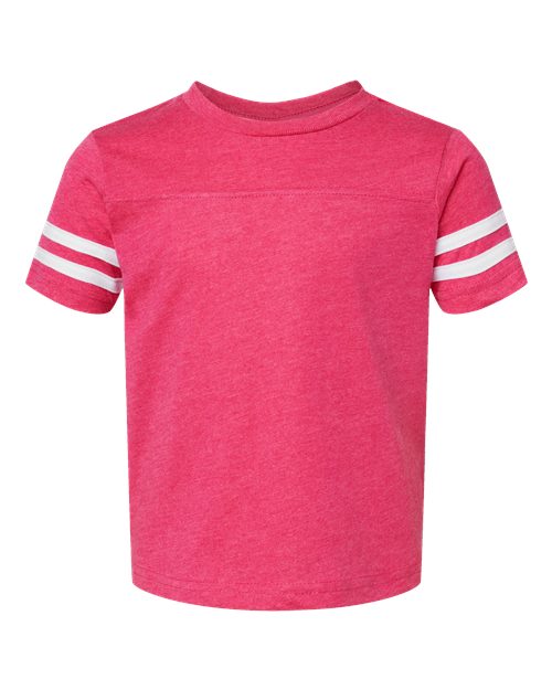 Load image into Gallery viewer, Toddler Football Fine Jersey Tee - Vintage Hot Pink/ White