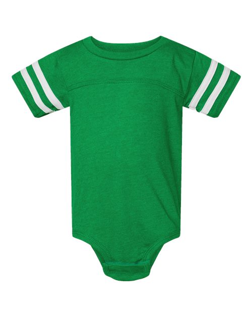 Load image into Gallery viewer, Infant Football Fine Jersey Bodysuit - Vintage Green/ White