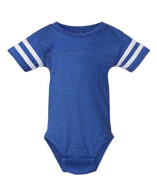 Load image into Gallery viewer, Infant Football Fine Jersey Bodysuit - Vintage Royal/ White