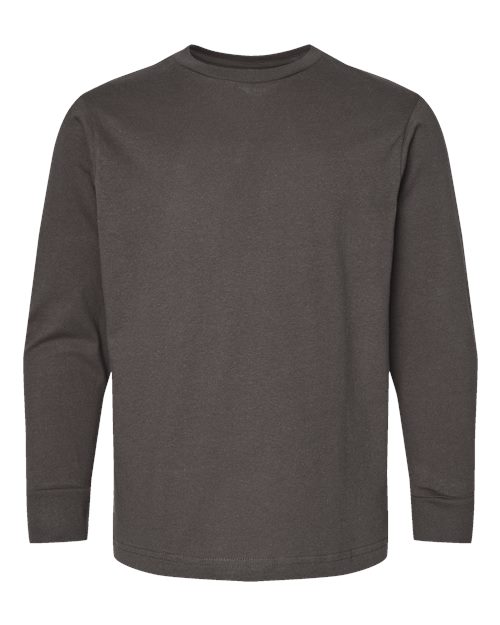Load image into Gallery viewer, LAT 6201 Youth Fine Jersey Long Sleeve Tee - Charcoal