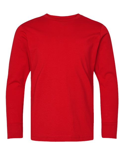 Load image into Gallery viewer, LAT 6201 Youth Fine Jersey Long Sleeve Tee - Red