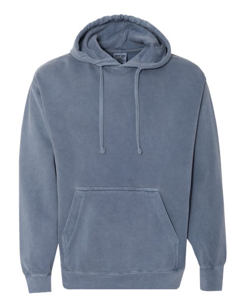 Load image into Gallery viewer, Unisex Garment-Dyed Hooded Sweatshirt - Blue Jean
