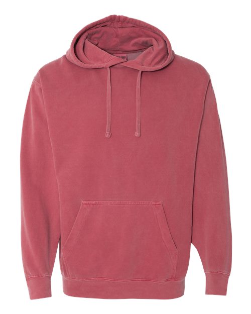 Load image into Gallery viewer, Unisex Garment-Dyed Hooded Sweatshirt - Crimson