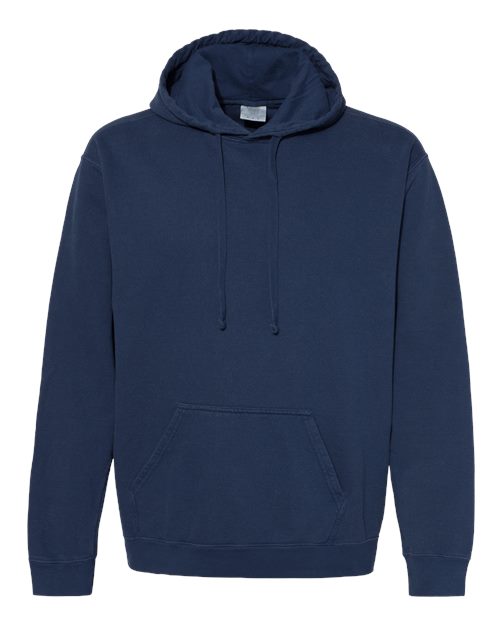 Load image into Gallery viewer, Unisex Garment-Dyed Hooded Sweatshirt - True Navy