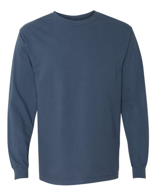 Load image into Gallery viewer, Unisex Garment-Dyed Heavyweight Long Sleeve T-Shirt - Midnight