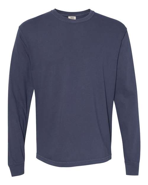 Load image into Gallery viewer, Unisex Garment-Dyed Heavyweight Long Sleeve T-Shirt - Navy