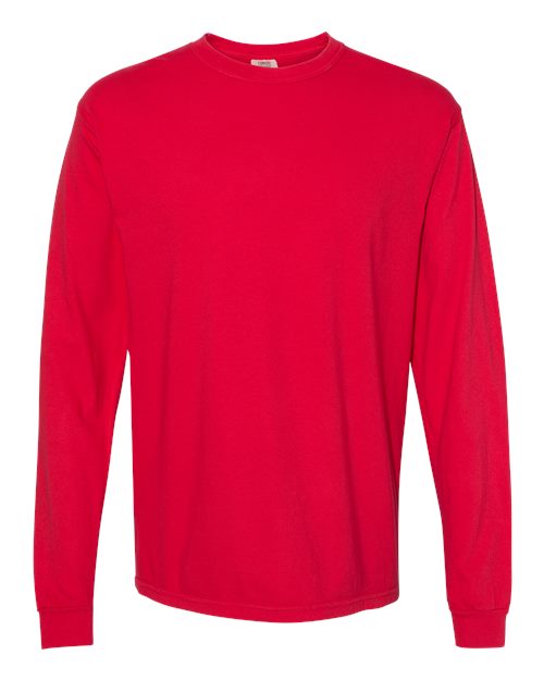 Load image into Gallery viewer, Unisex Garment-Dyed Heavyweight Long Sleeve T-Shirt - Red