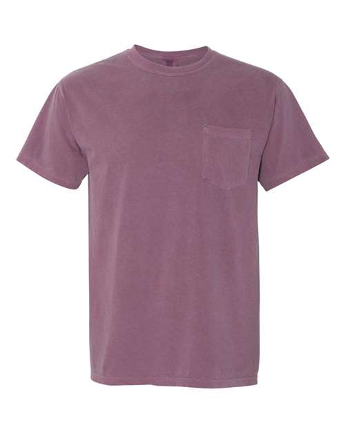 Load image into Gallery viewer, Unisex Garment-Dyed Heavyweight Pocket T-Shirt - Berry
