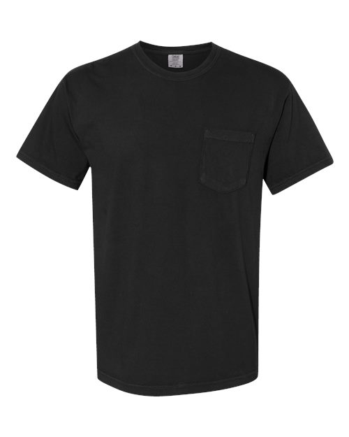 Load image into Gallery viewer, Unisex Garment-Dyed Heavyweight Pocket T-Shirt - Black