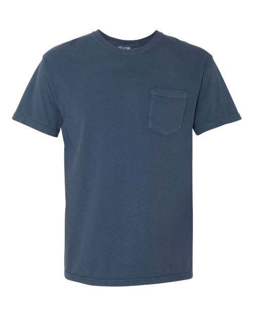Load image into Gallery viewer, Unisex Garment-Dyed Heavyweight Pocket T-Shirt - Midnight