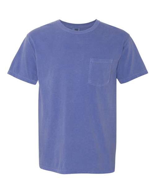 Load image into Gallery viewer, Unisex Garment-Dyed Heavyweight Pocket T-Shirt - Periwinkle