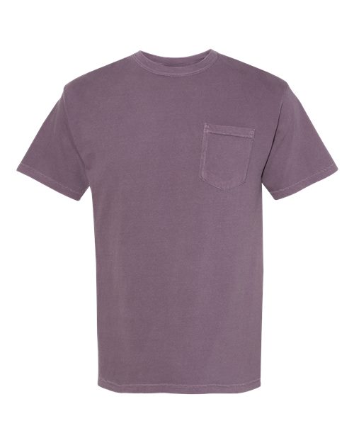 Load image into Gallery viewer, Unisex Garment-Dyed Heavyweight Pocket T-Shirt - Wine