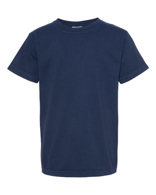 Load image into Gallery viewer, Youth Garment-Dyed Heavyweight T-Shirt - True Navy