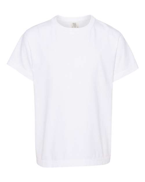 Load image into Gallery viewer, Youth Garment-Dyed Heavyweight T-Shirt - White