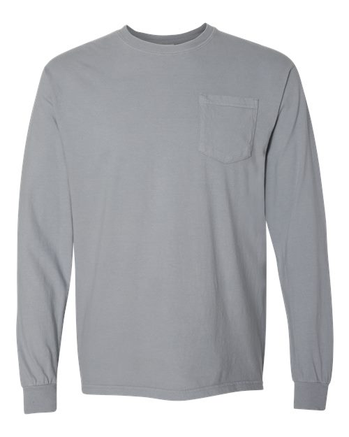 Load image into Gallery viewer, Unisex Garment-Dyed Heavyweight Long Sleeve Pocket T-Shirt - Granite
