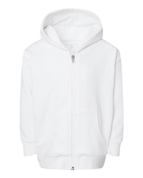 Load image into Gallery viewer, Toddler Full-Zip Fleece Hoodie Sweatshirt - White