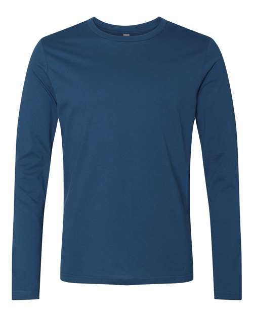 Load image into Gallery viewer, Unisex Cotton Long Sleeve T-Shirt - Cool Blue