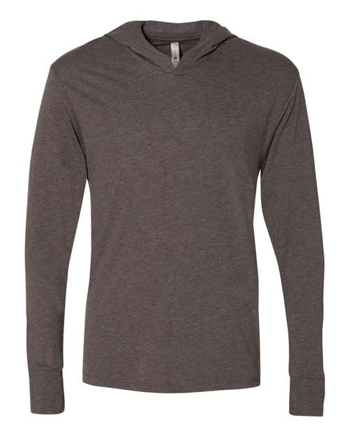 Load image into Gallery viewer, Unisex Triblend Hooded Long Sleeve Pullover T-Shirt - Macchiato