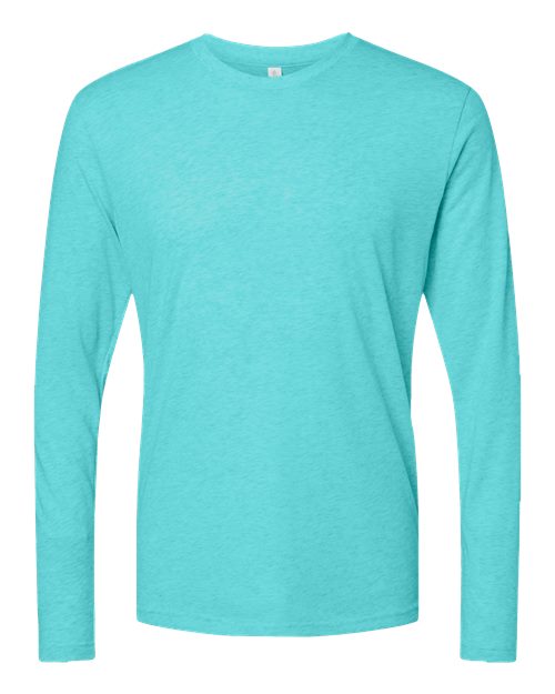 Load image into Gallery viewer, Unisex Triblend Long Sleeve T-Shirt - Tahiti Blue